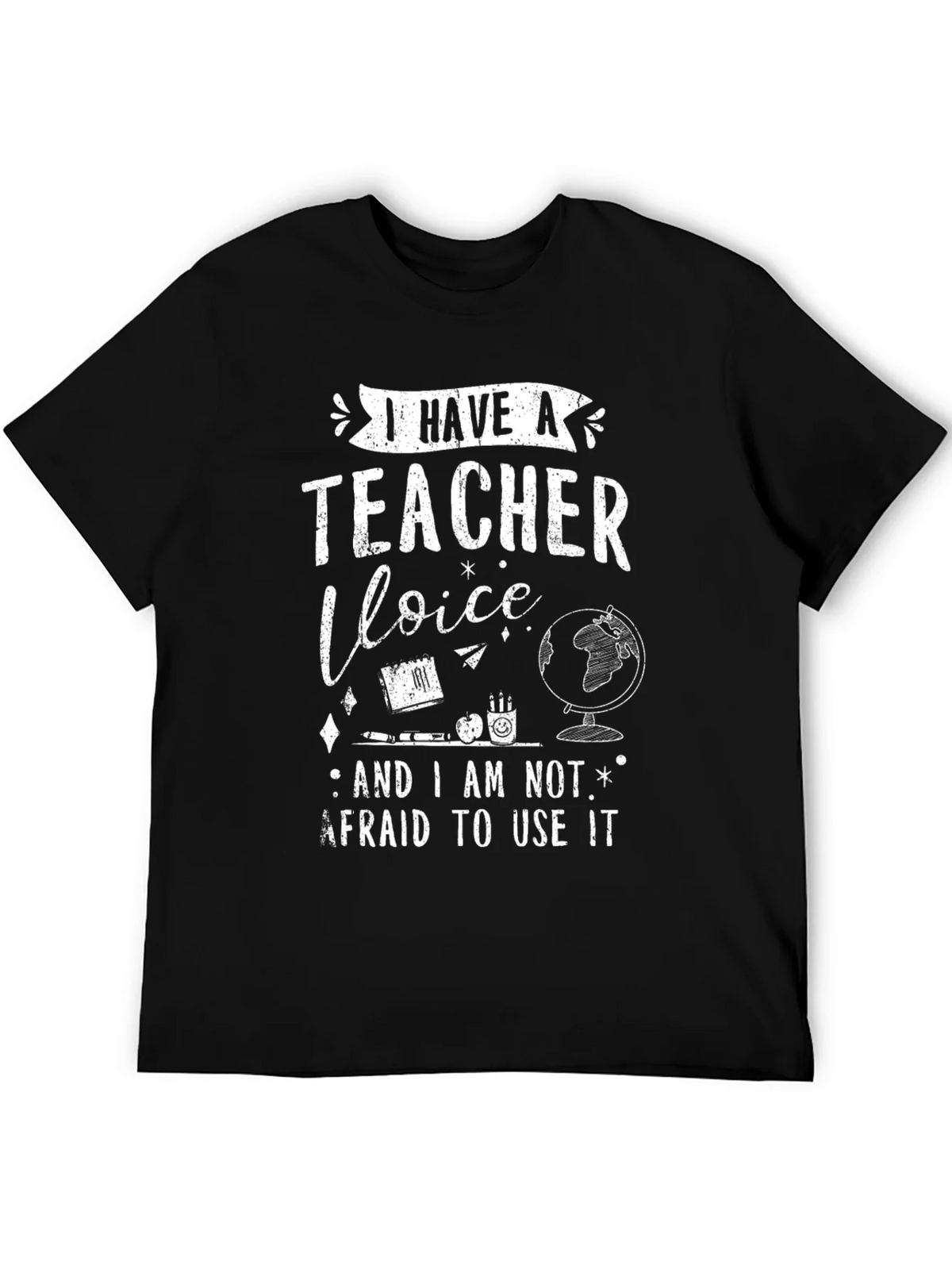 I Have A Teacher Voice Black Graphic Tee product image 5