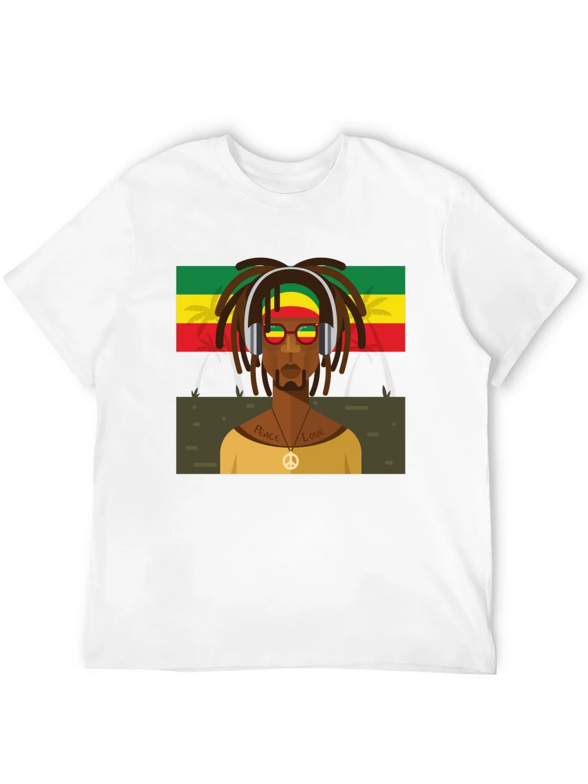 Rasta Man Graphic Tee - Peace & Love Vibes product image 11