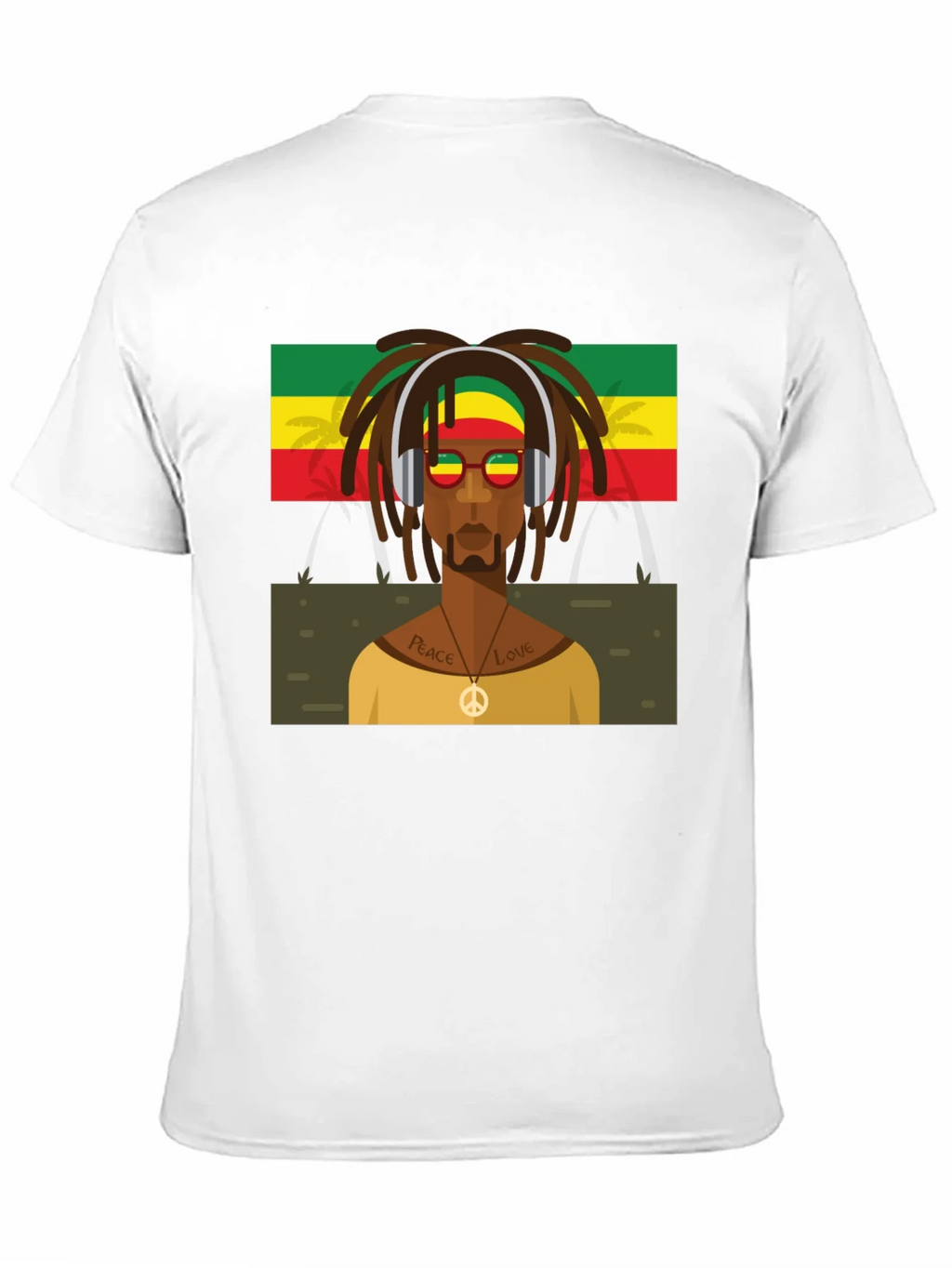 Rasta Man Graphic Tee - Peace & Love Vibes product image 10