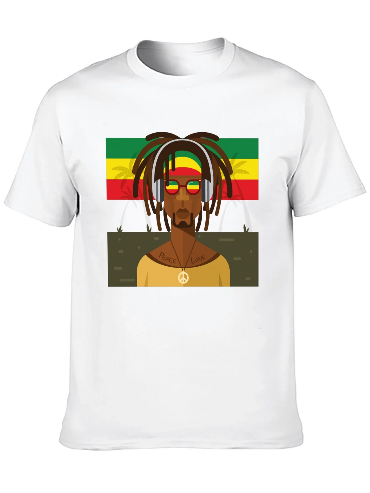 Rasta Man Graphic Tee - Peace & Love Vibes product image 9