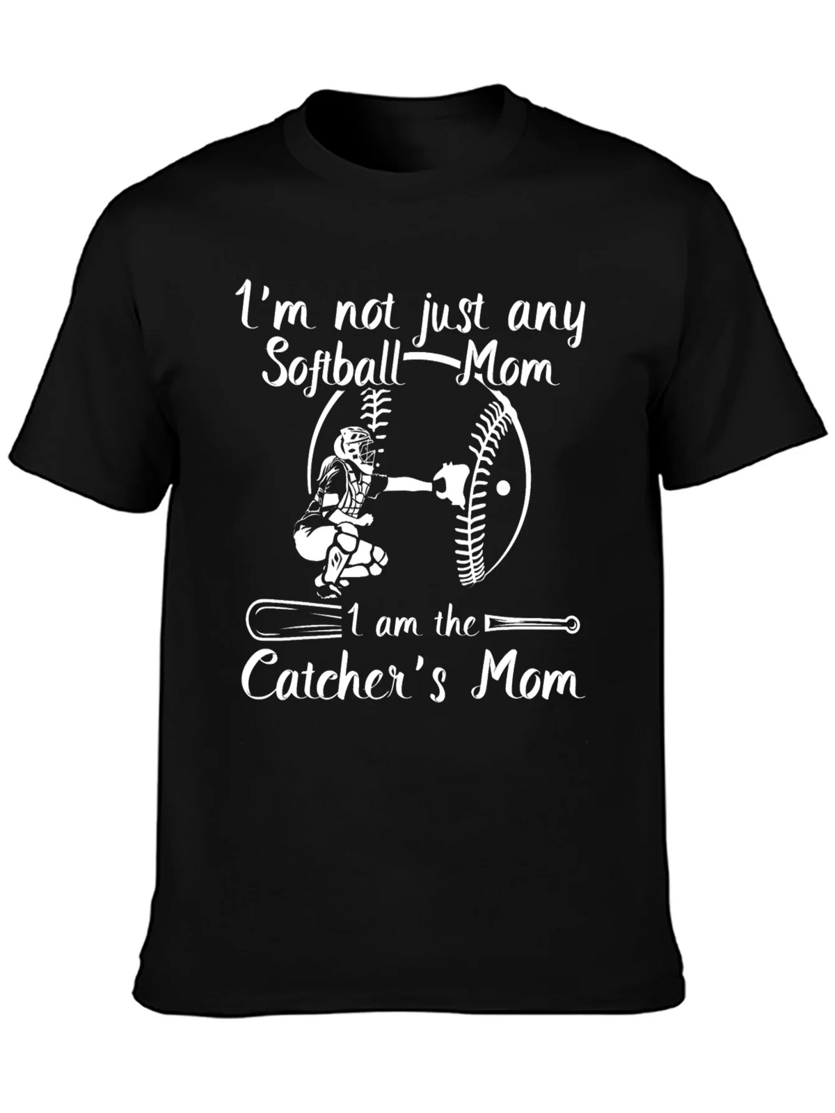 Softball Catchers Mom Graphic T-Shirt product image 3