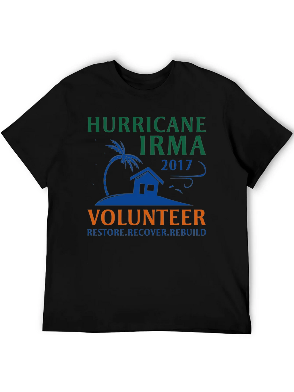 Hurricane Irma Volunteer T-Shirt: Restore Recover Rebuild product image 5
