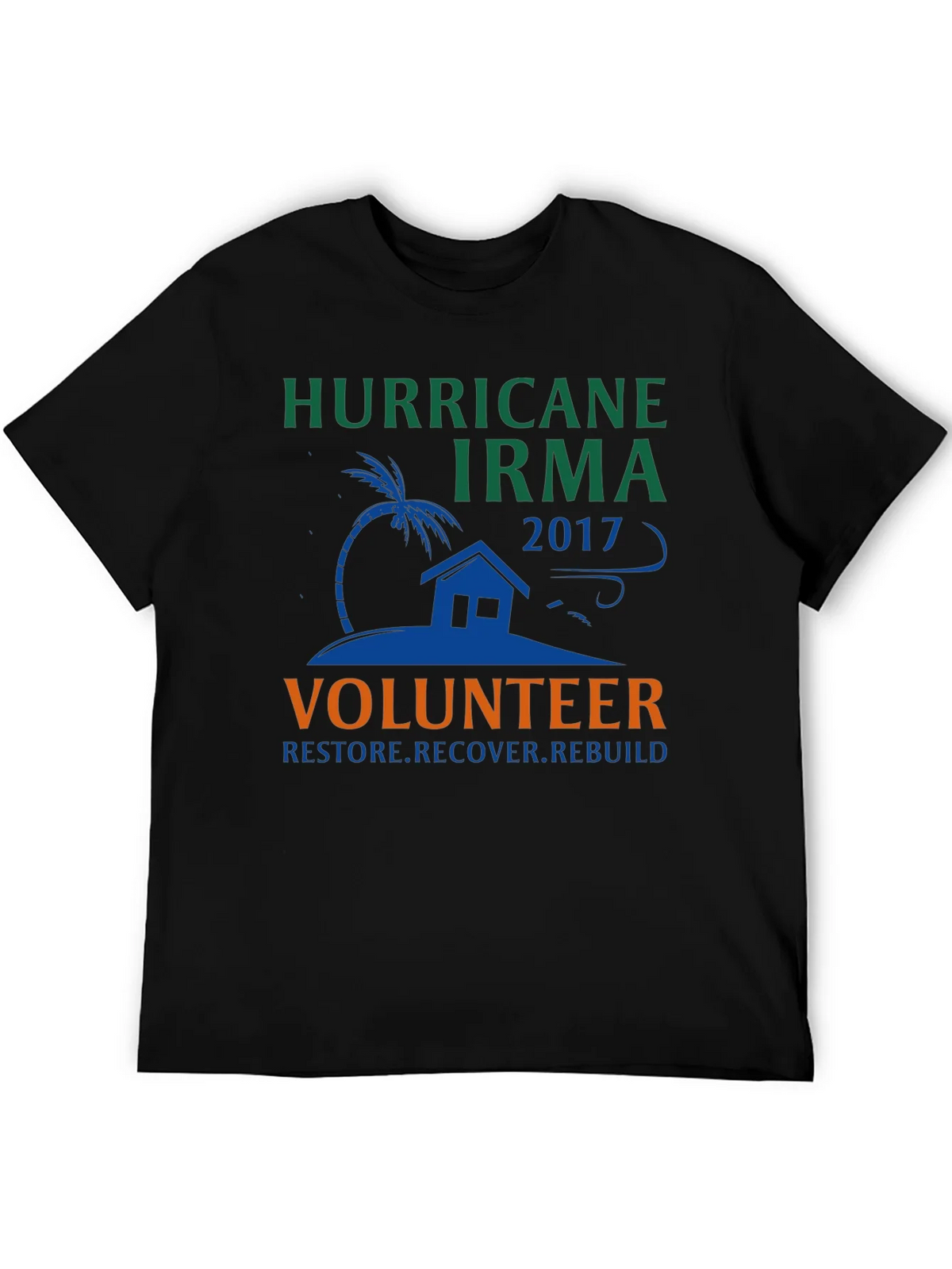 Hurricane Irma Volunteer T-Shirt: Restore Recover Rebuild product image 5