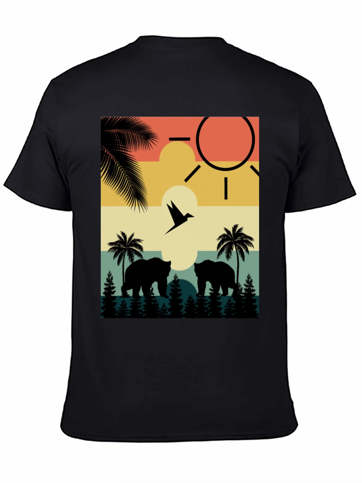 Sunset Bear Silhouette Graphic Tee product image 3