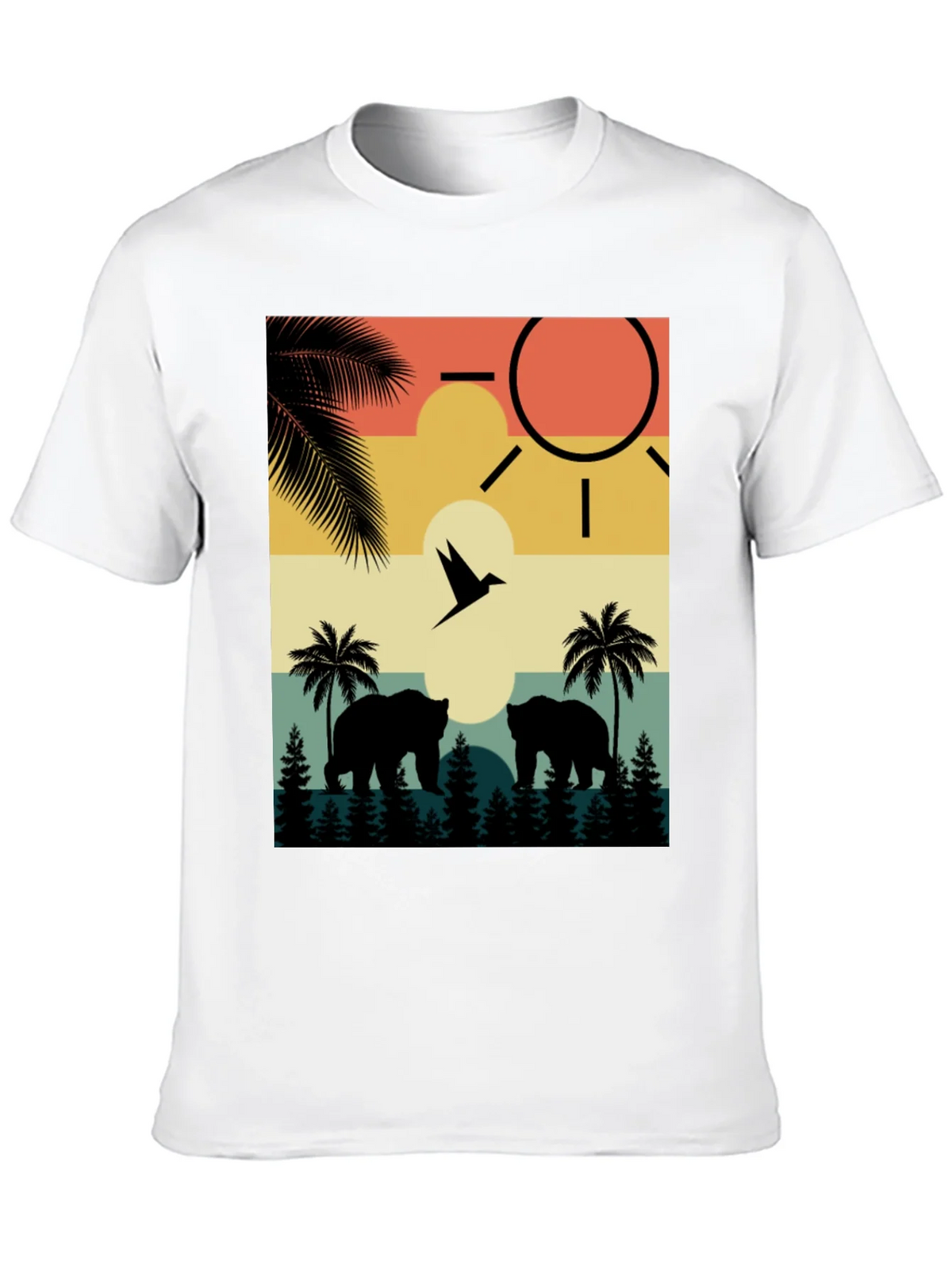 Sunset Bear Silhouette Graphic Tee product image 7