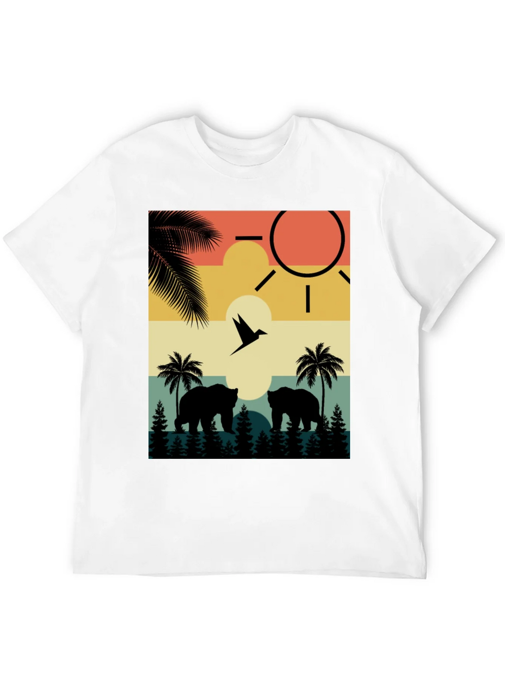 Sunset Bear Silhouette Graphic Tee product image 9