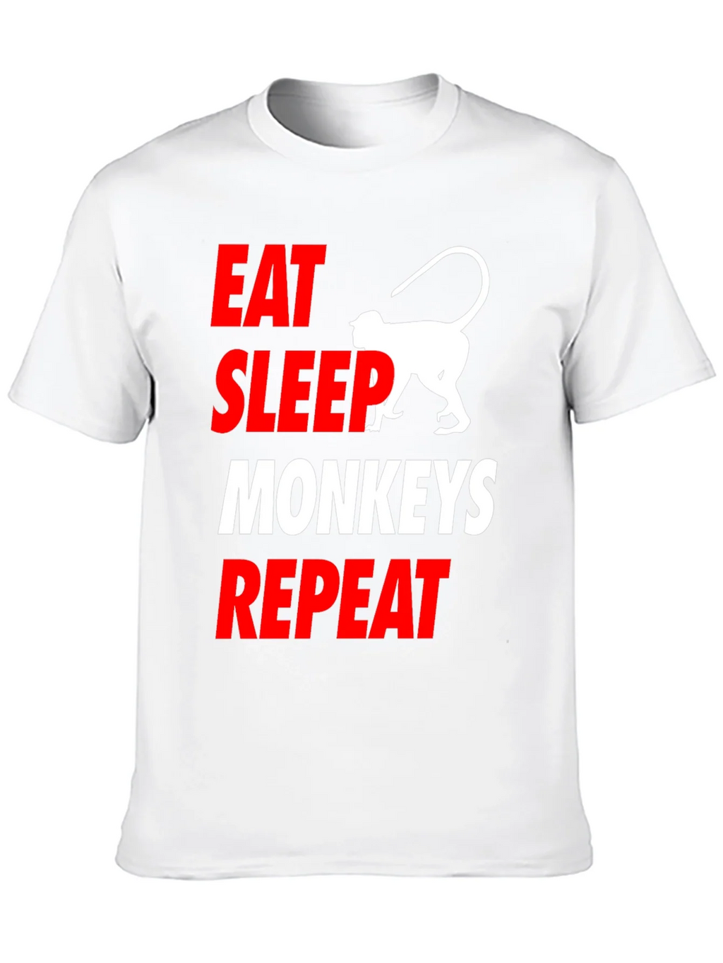 Eat Sleep Monkeys Repeat Funny T-Shirt product image 2