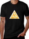 Geometric Triangle Graphic Tee - Stylish Black T-Shirt product image 1