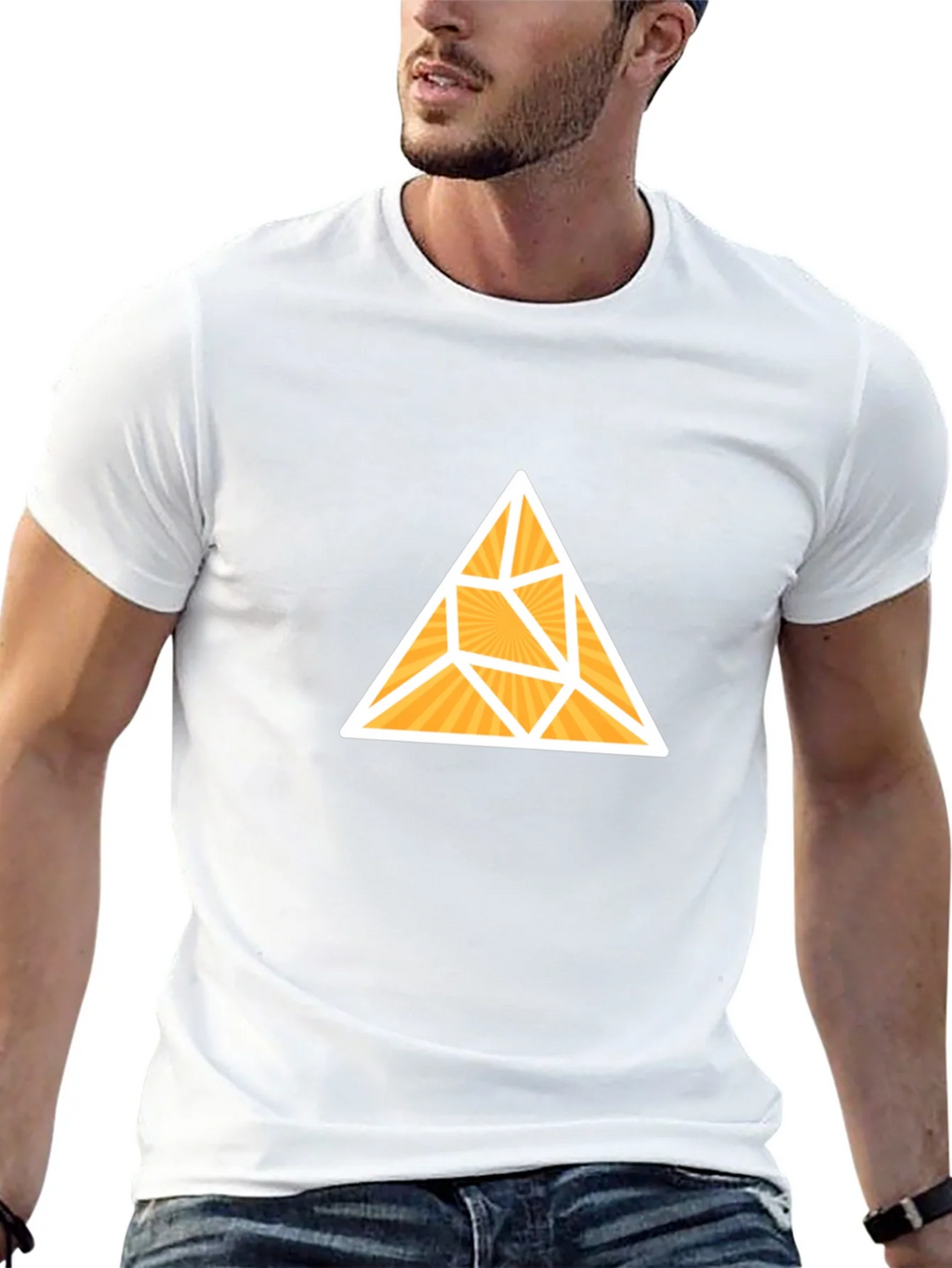 Geometric Triangle Graphic Tee - Stylish Black T-Shirt product image 8