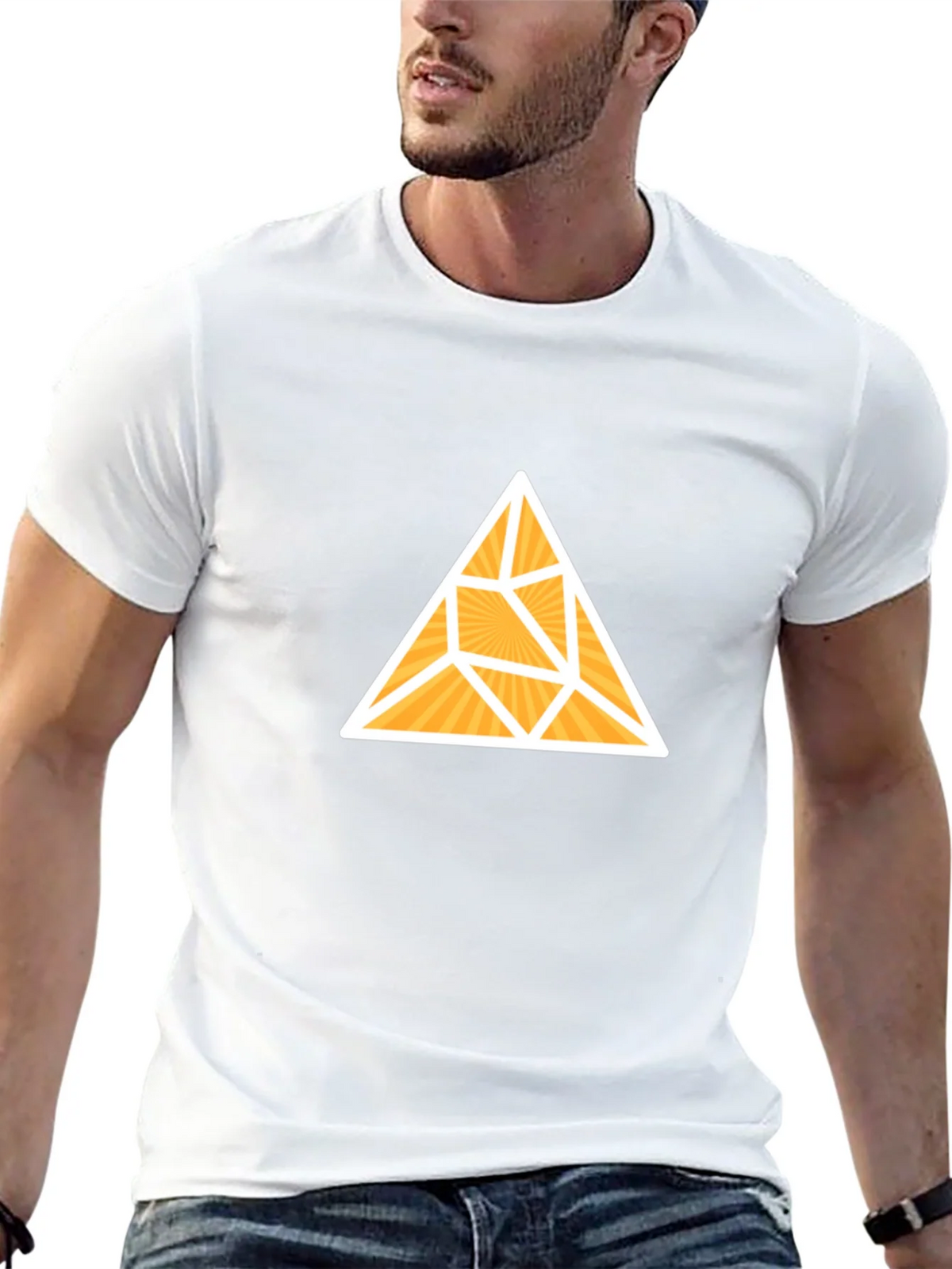Geometric Triangle Graphic Tee - Stylish Black T-Shirt product image 8
