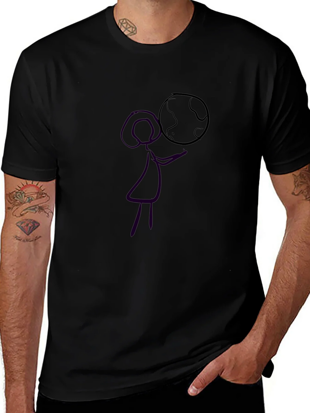 Planet in Hand Tee - Unique Graphic T-Shirt product image 1