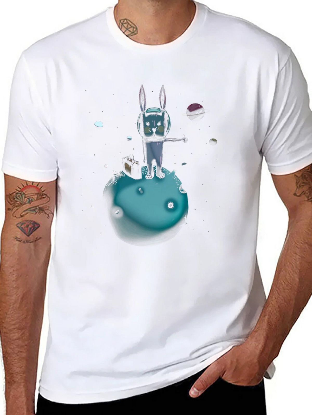 Space Rabbit T-Shirt: Galactic Hitchhiker product image 6
