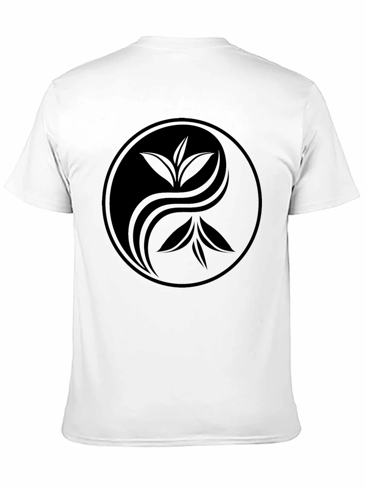 Yin Yang Tea Leaf Graphic Tee - Soft Black Cotton product image 9