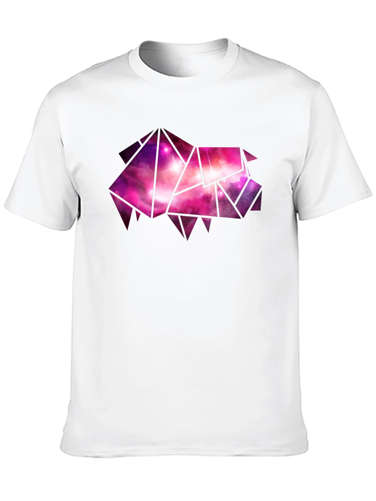 Geometric Galaxy Pig Tee - Stylish Black Cotton T-Shirt product image 2