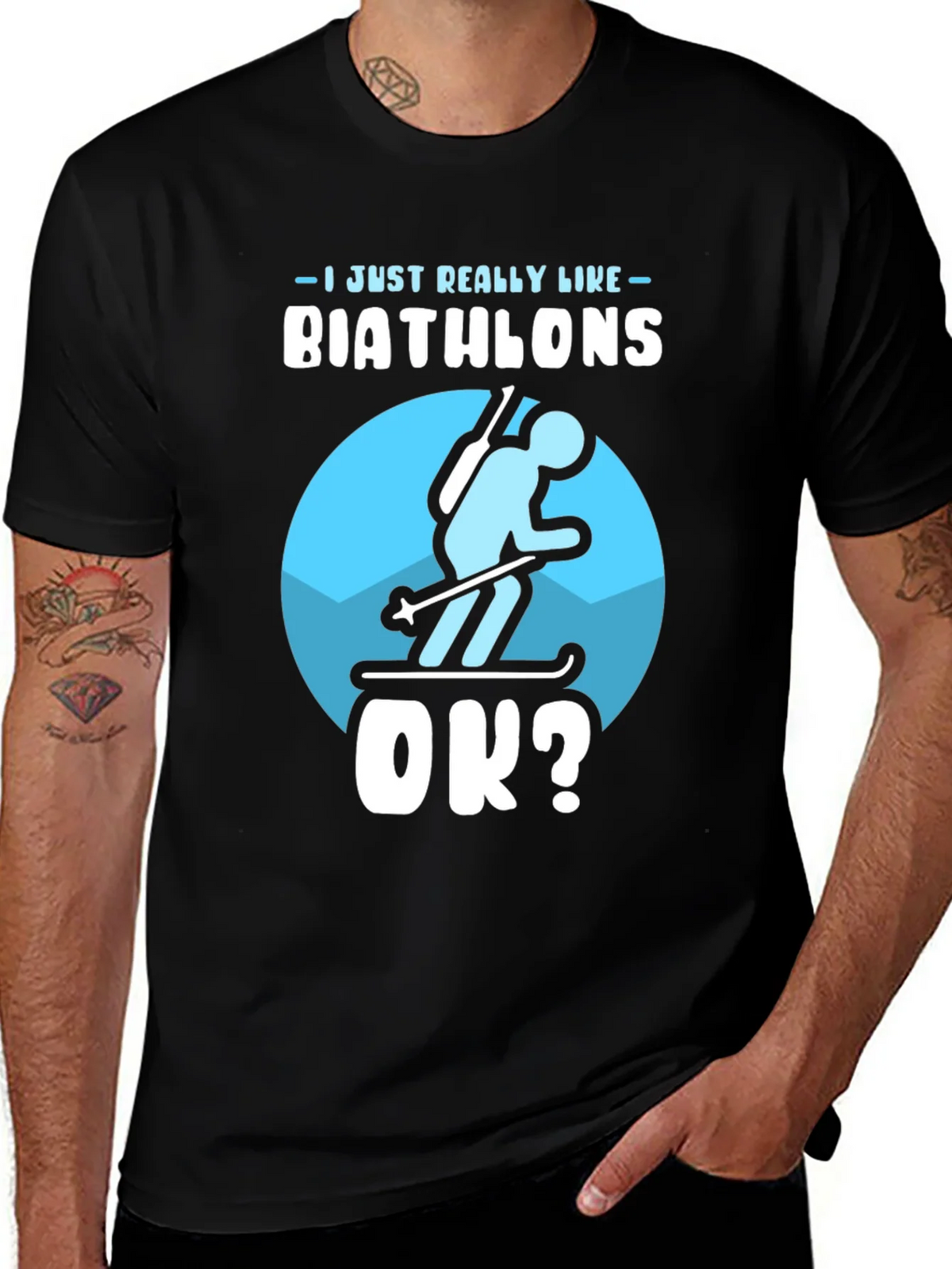 Biathlon Lover T-Shirt | Just Really Like Biathlons OK? product image 1