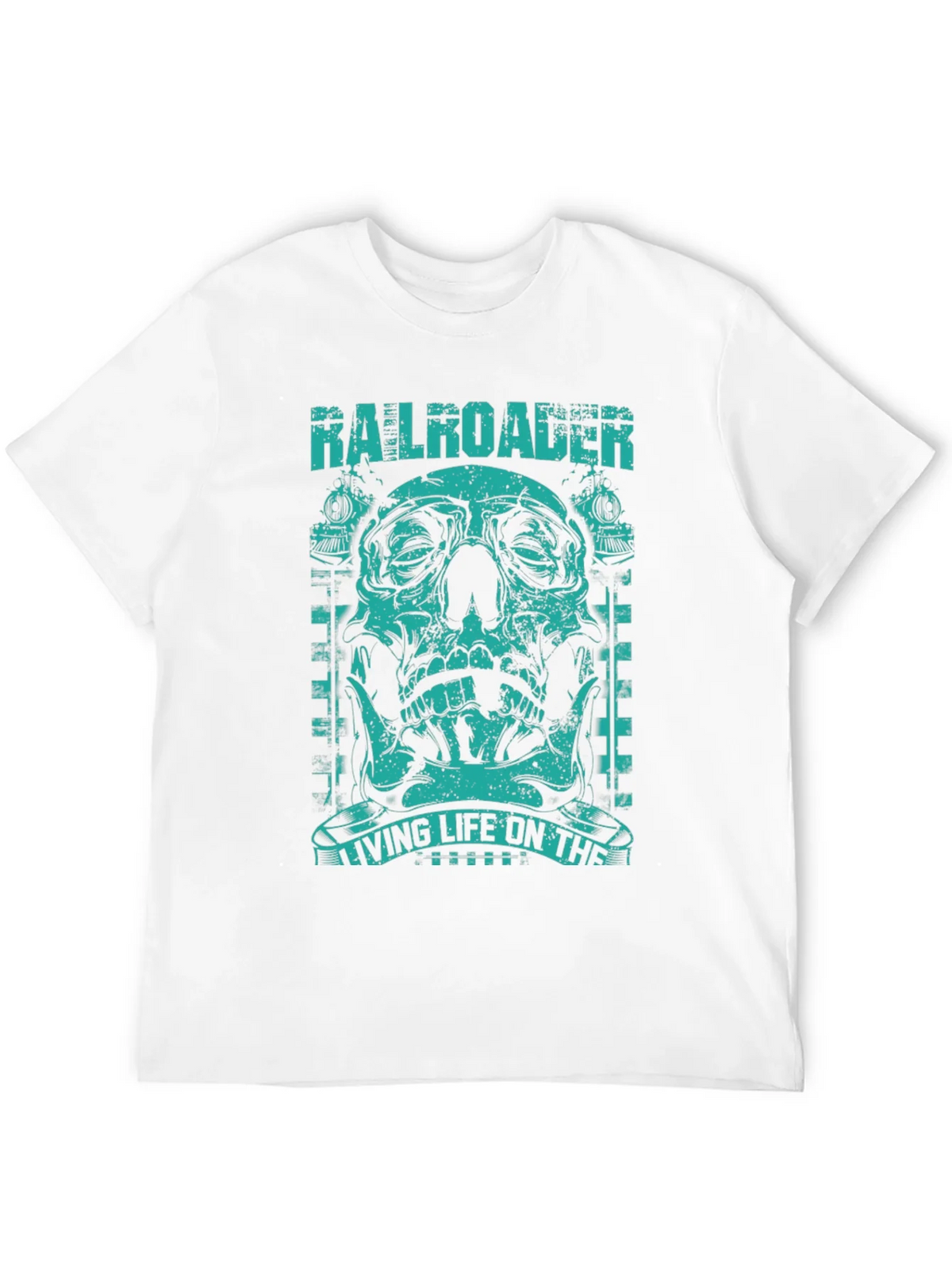 Railroader Skull Graphic Tee - Living Life on the Rails! product image 10