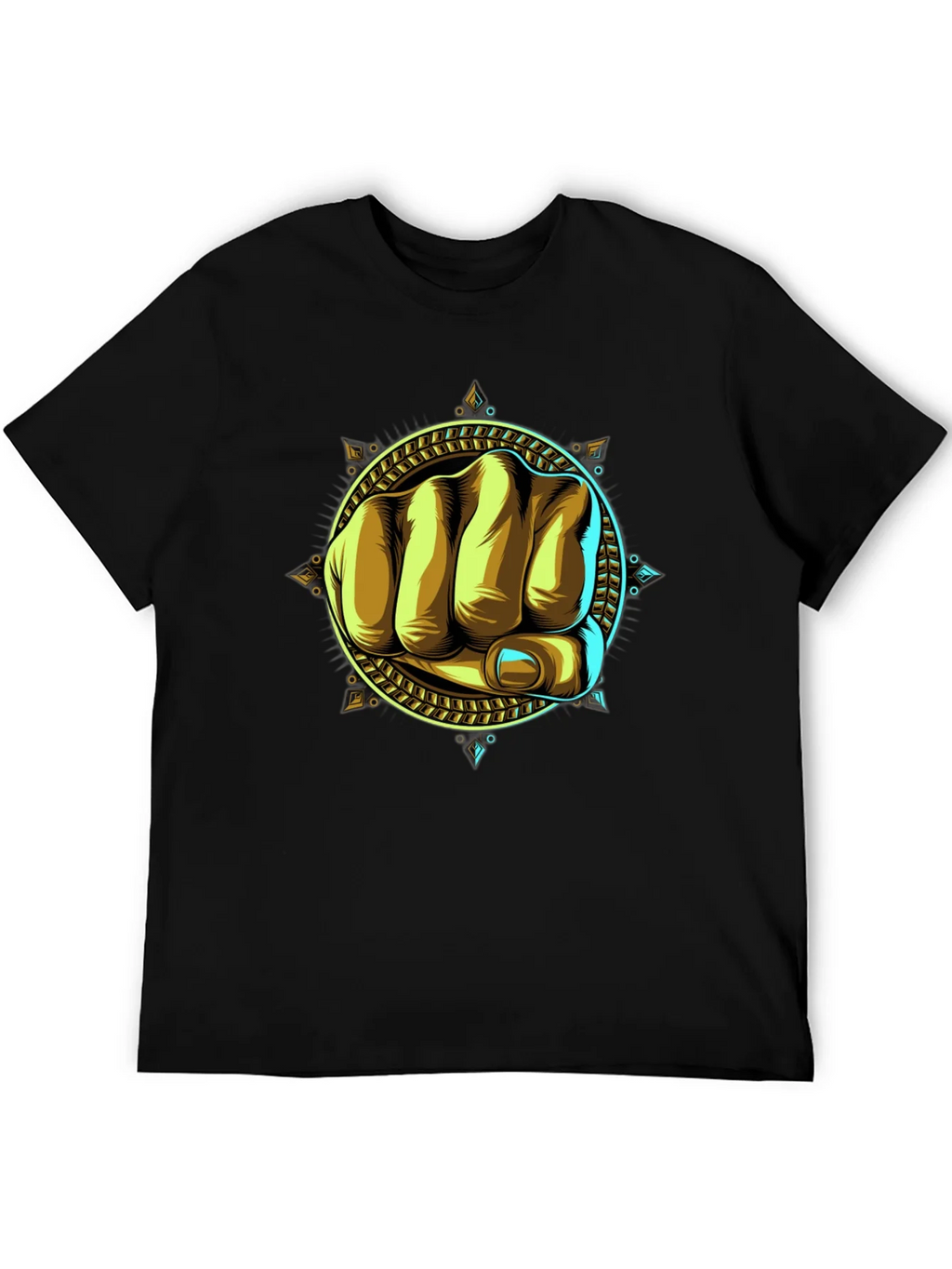 Fist Graphic Print Black T-Shirt product image 2