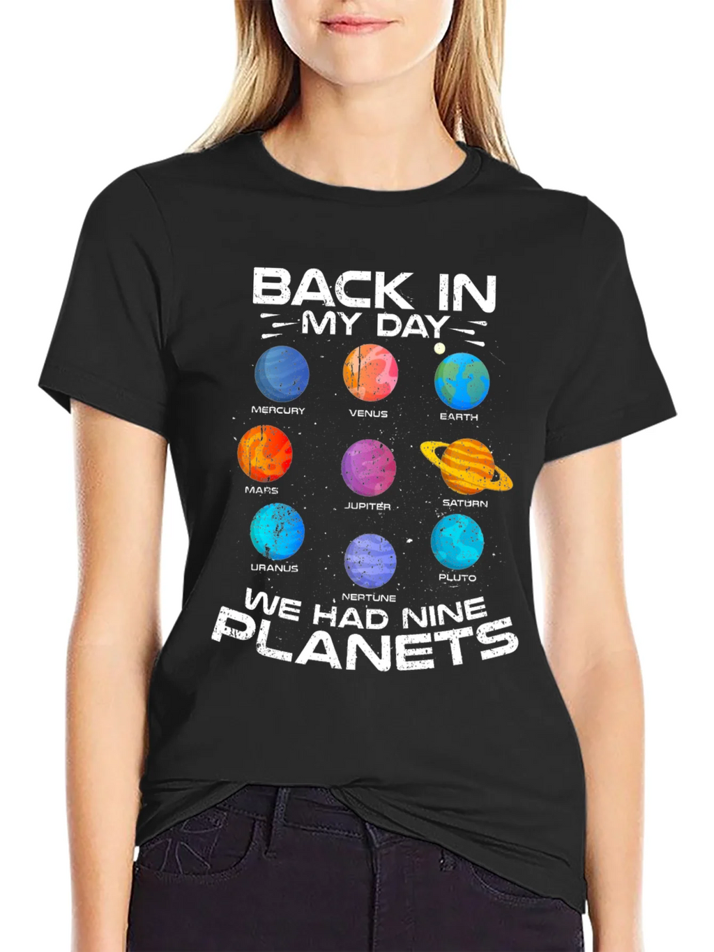 Retro Solar System T-Shirt - Nine Planets product image 2