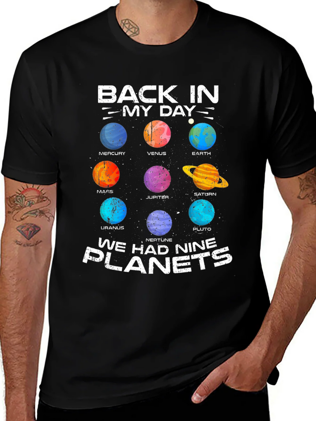 Retro Solar System T-Shirt - Nine Planets product image 1