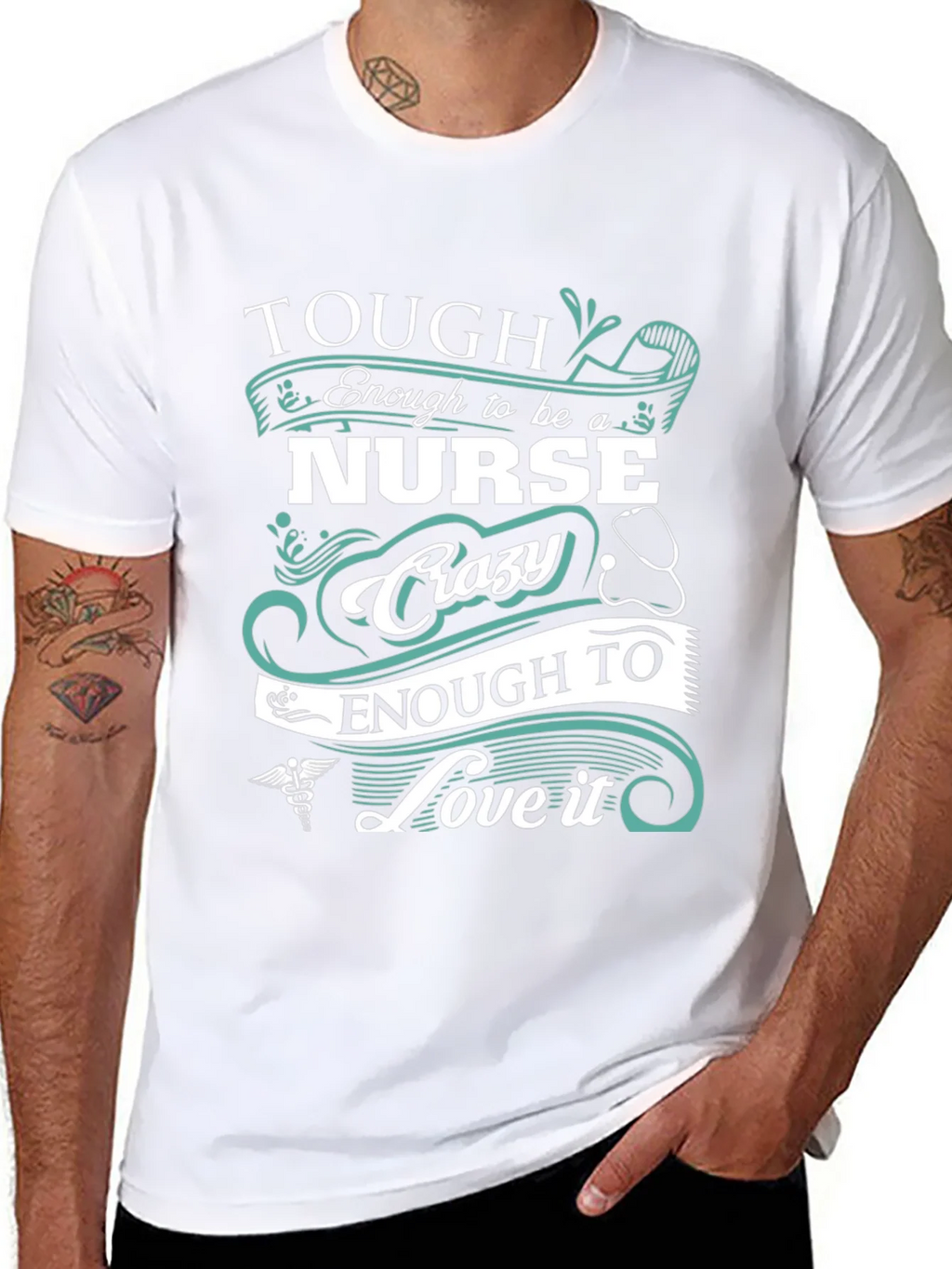 Tough Enough to be a Nurse Crazy to Love it T-Shirt product image 7