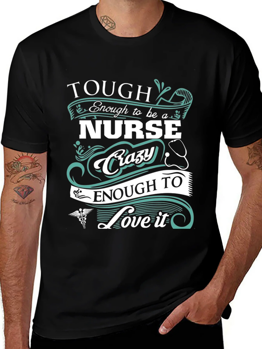 Tough Enough to be a Nurse Crazy to Love it T-Shirt product image 1