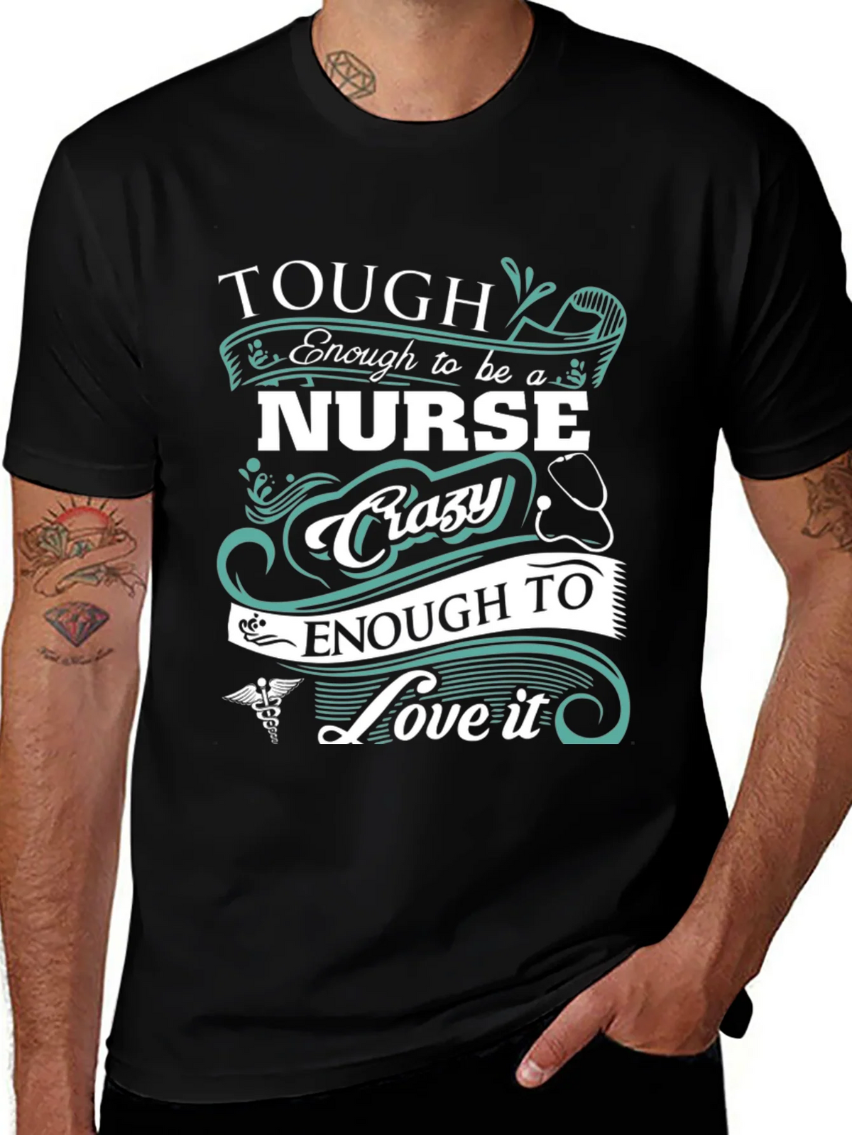 Tough Enough to be a Nurse Crazy to Love it T-Shirt product image 1
