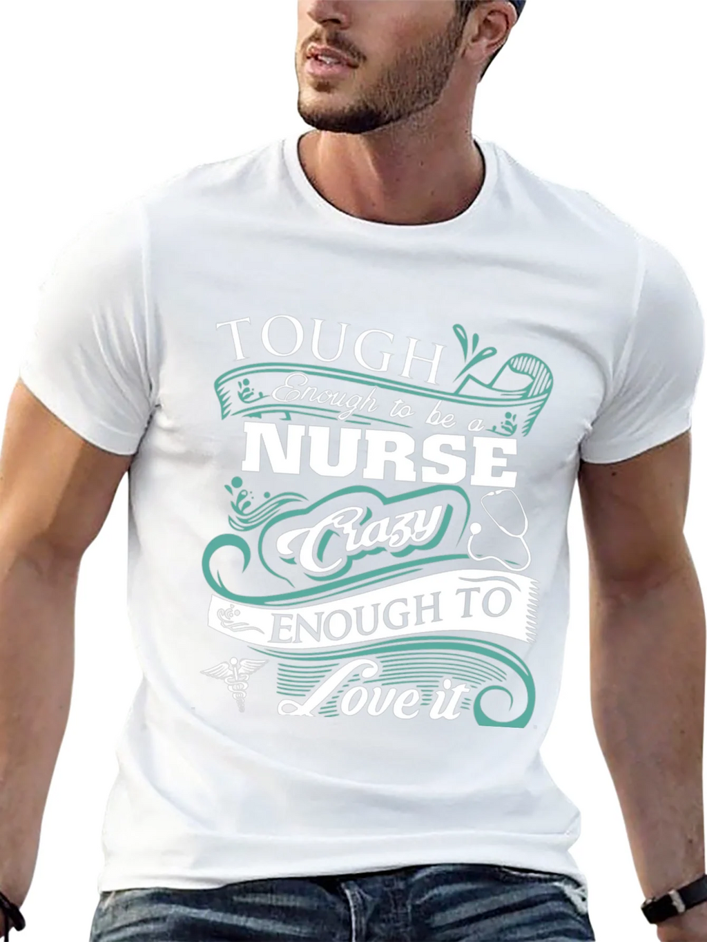 Tough Enough to be a Nurse Crazy to Love it T-Shirt product image 12