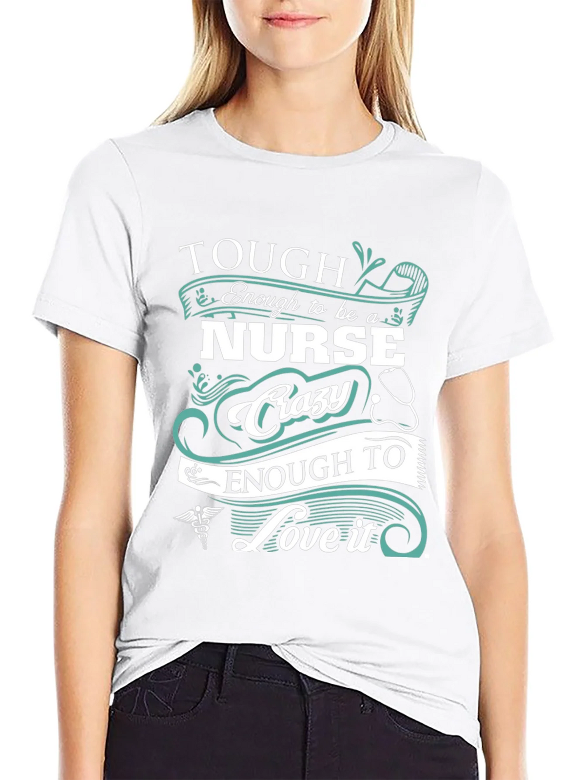 Tough Enough to be a Nurse Crazy to Love it T-Shirt product image 8