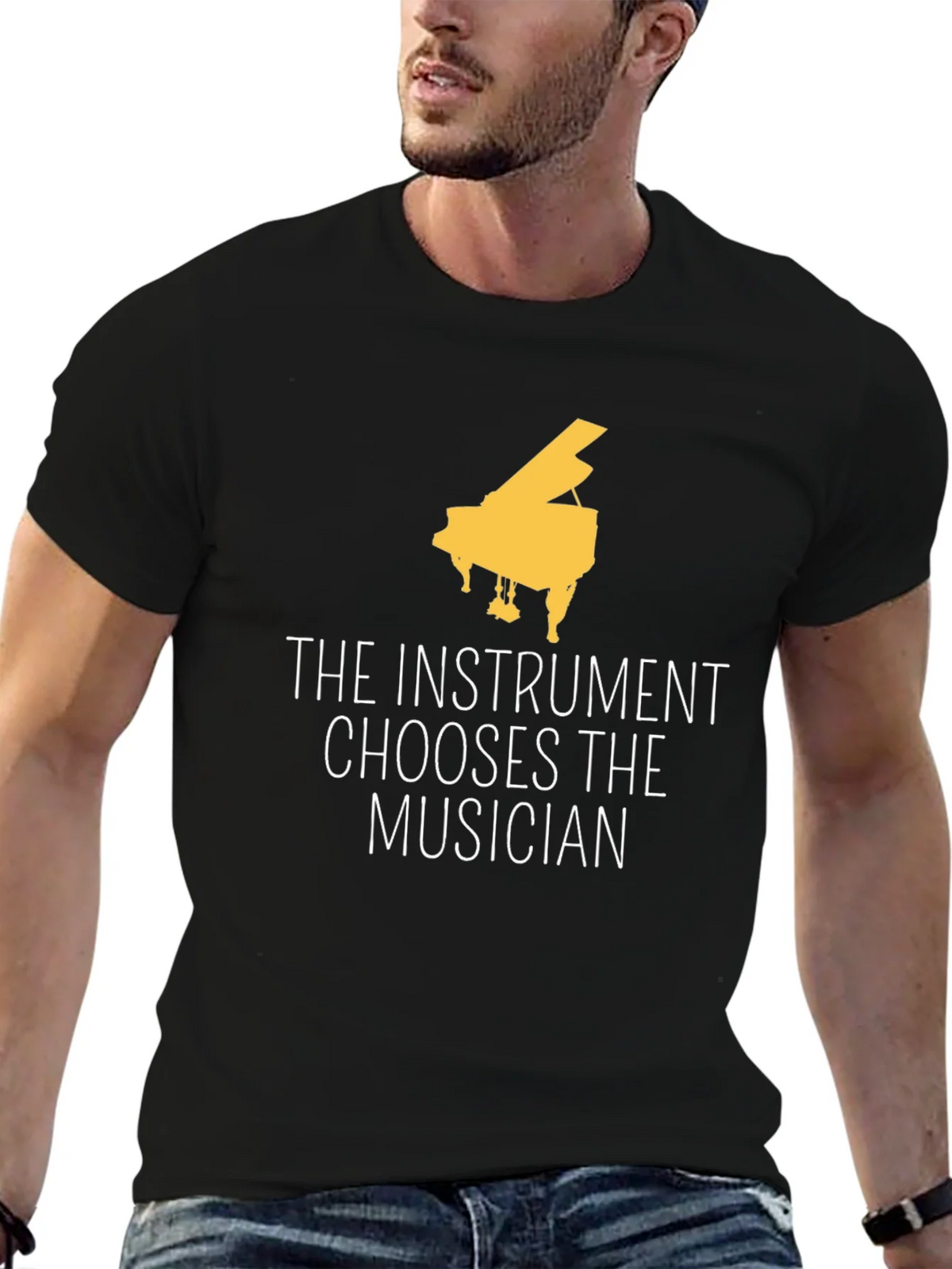The Instrument Chooses Musician Black Tee product image 6