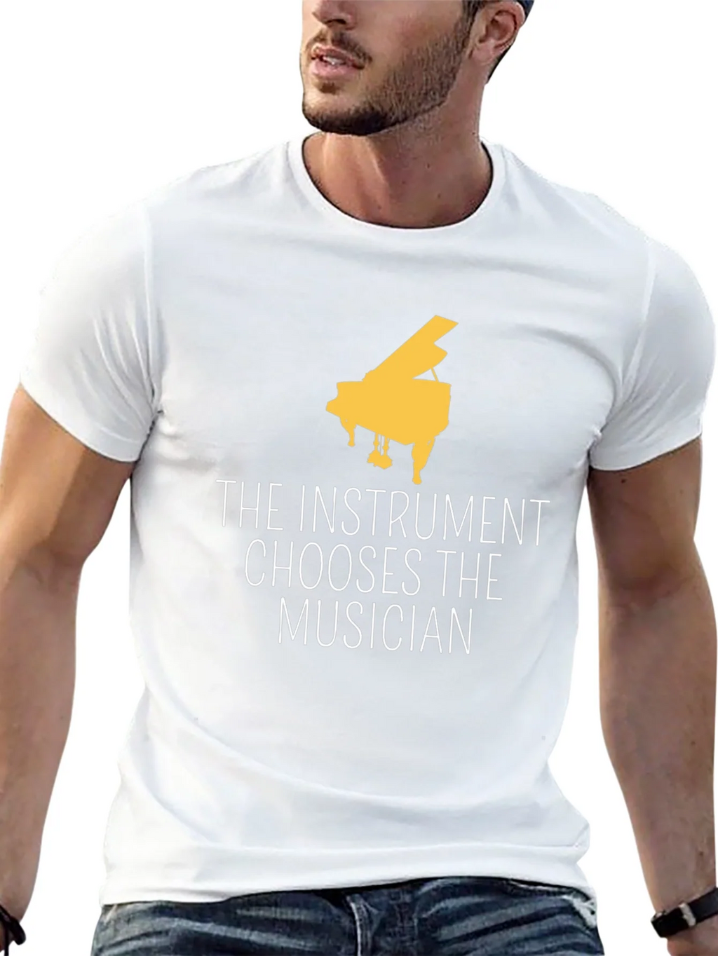 The Instrument Chooses Musician Black Tee product image 12