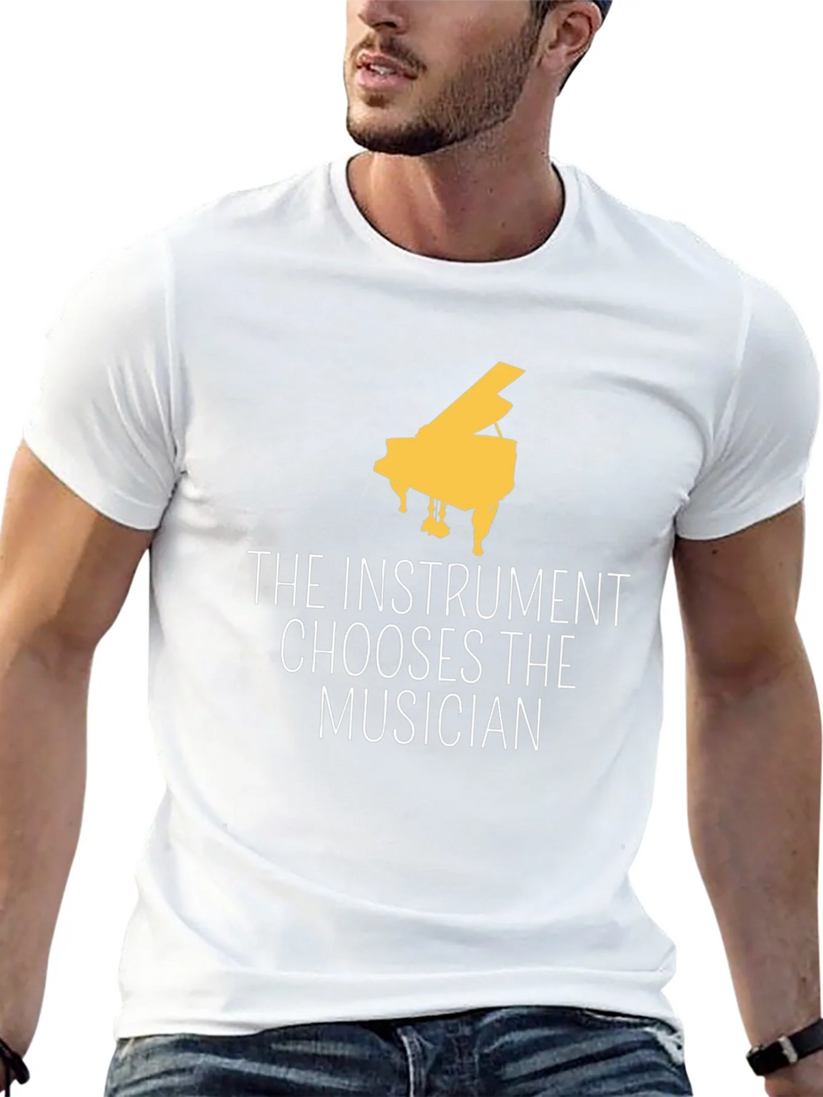 The Instrument Chooses Musician Black Tee product image 12