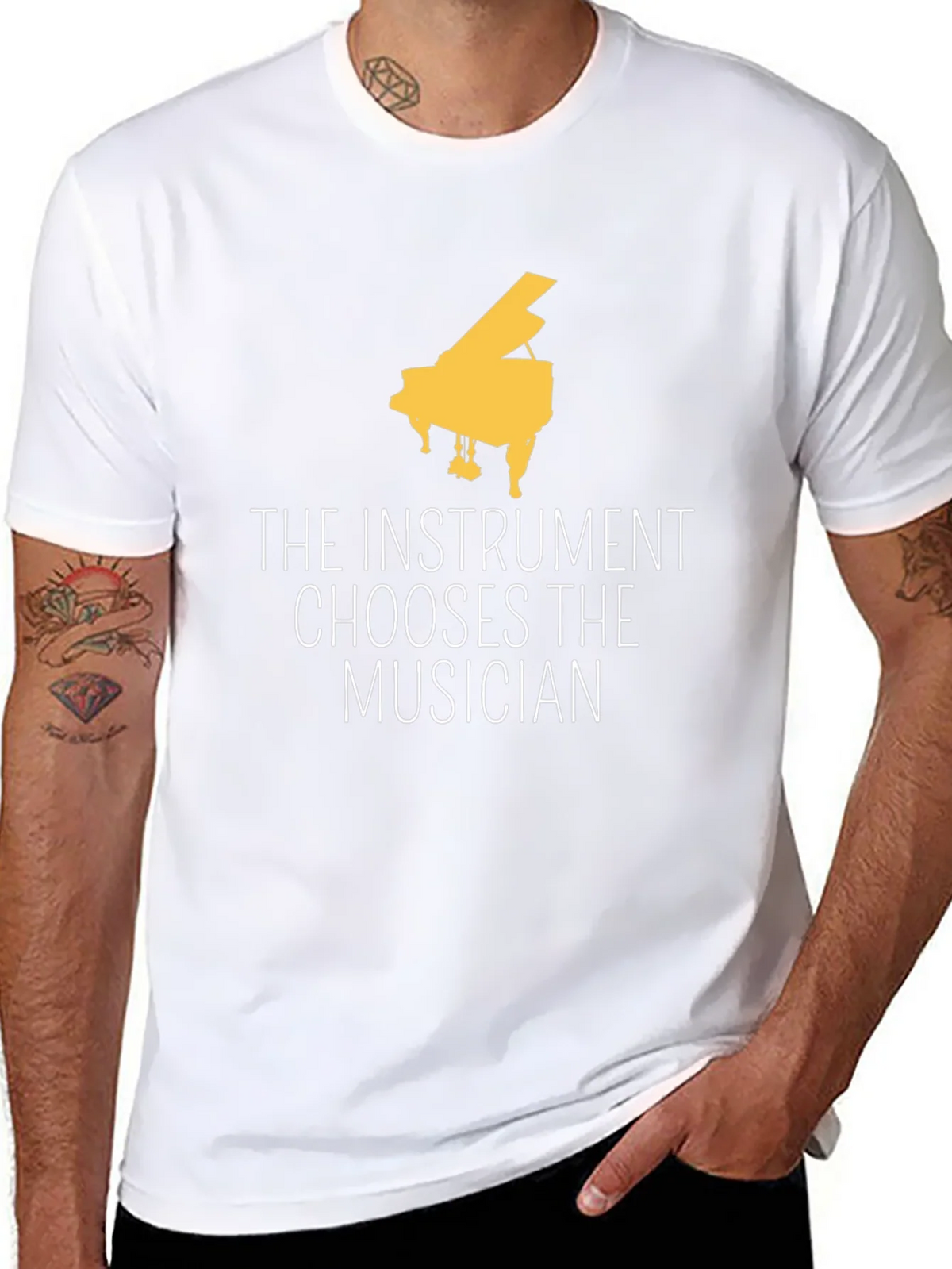 The Instrument Chooses Musician Black Tee product image 7