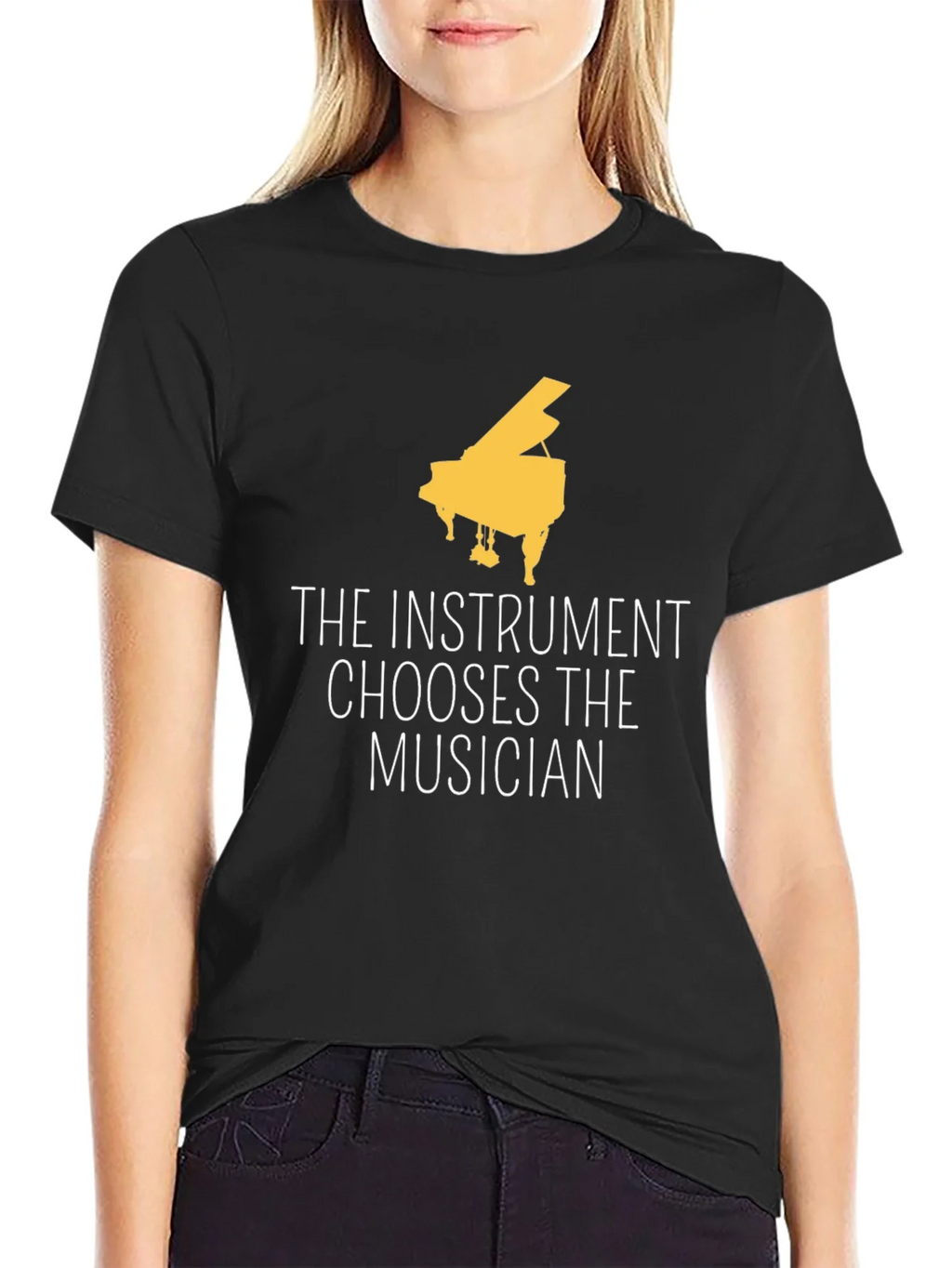 The Instrument Chooses Musician Black Tee product image 2