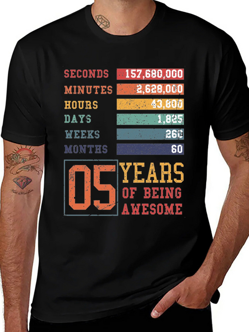 5 Years of Being Awesome Graphic Tee product image 1