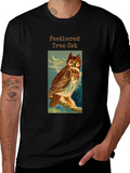Feathered Tree Cat Owl T-Shirt product image 1