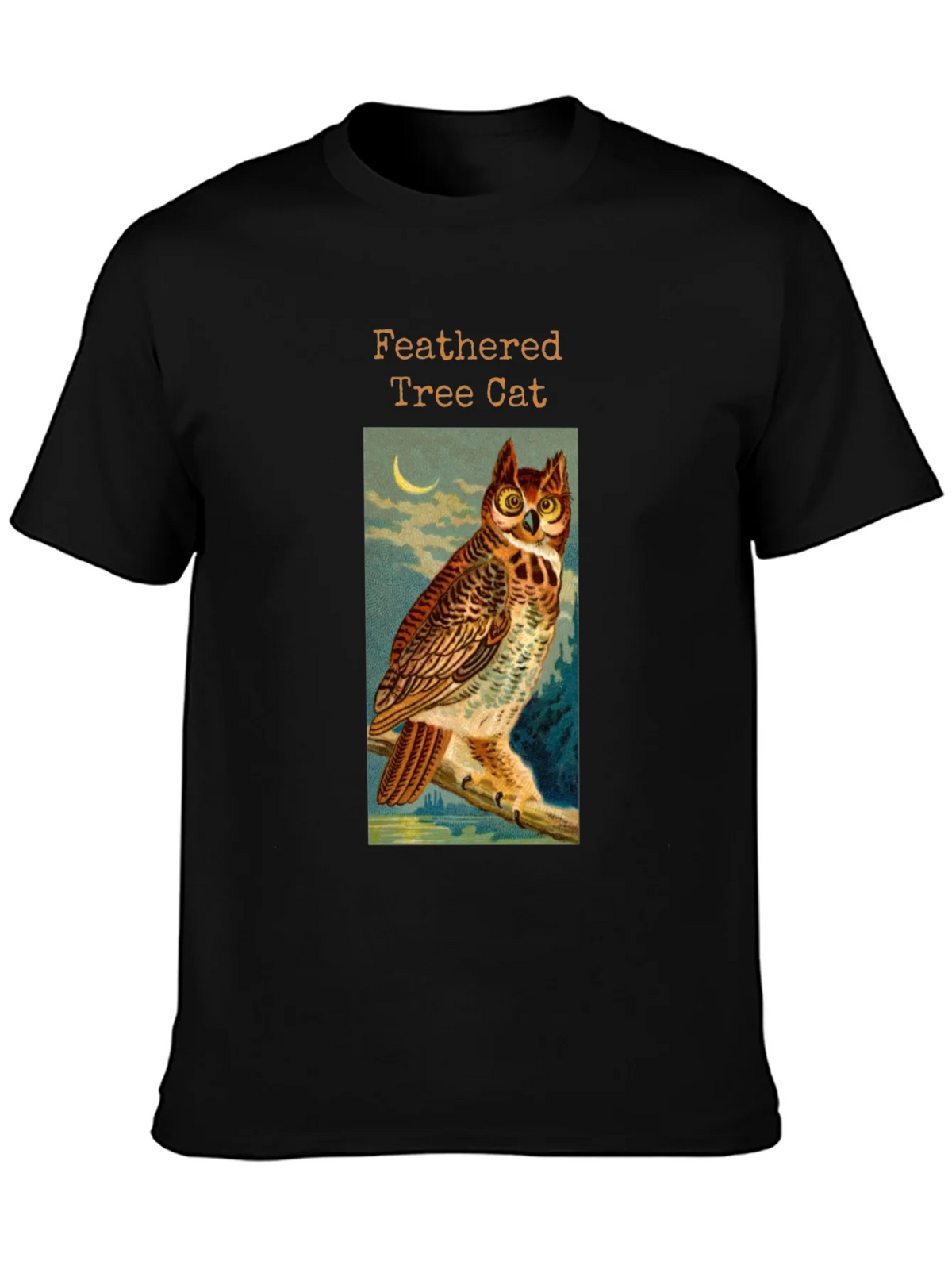Feathered Tree Cat Owl T-Shirt product image 3