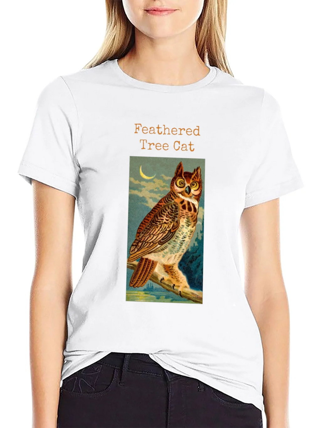 Feathered Tree Cat Owl T-Shirt product image 8