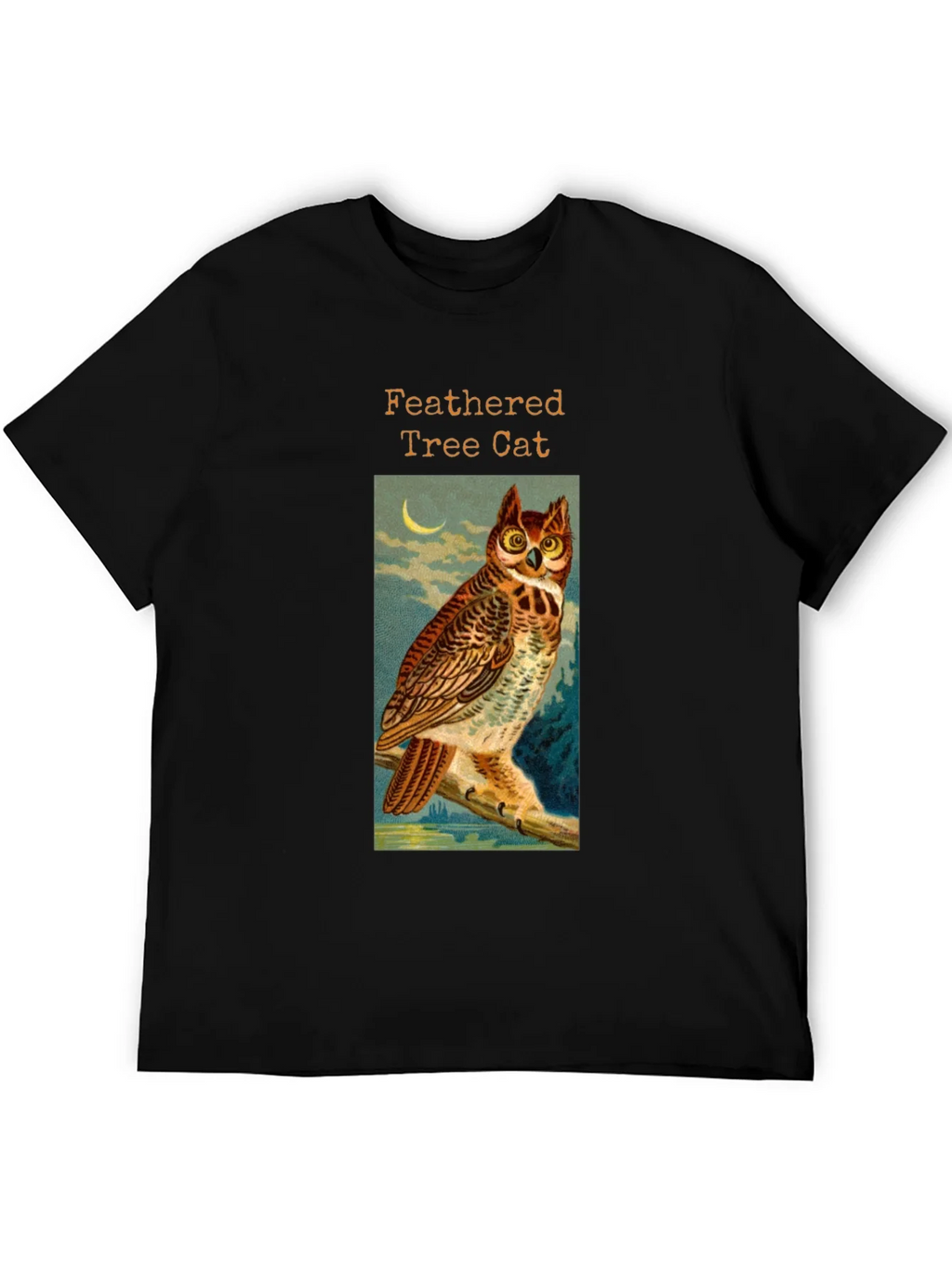Feathered Tree Cat Owl T-Shirt product image 5