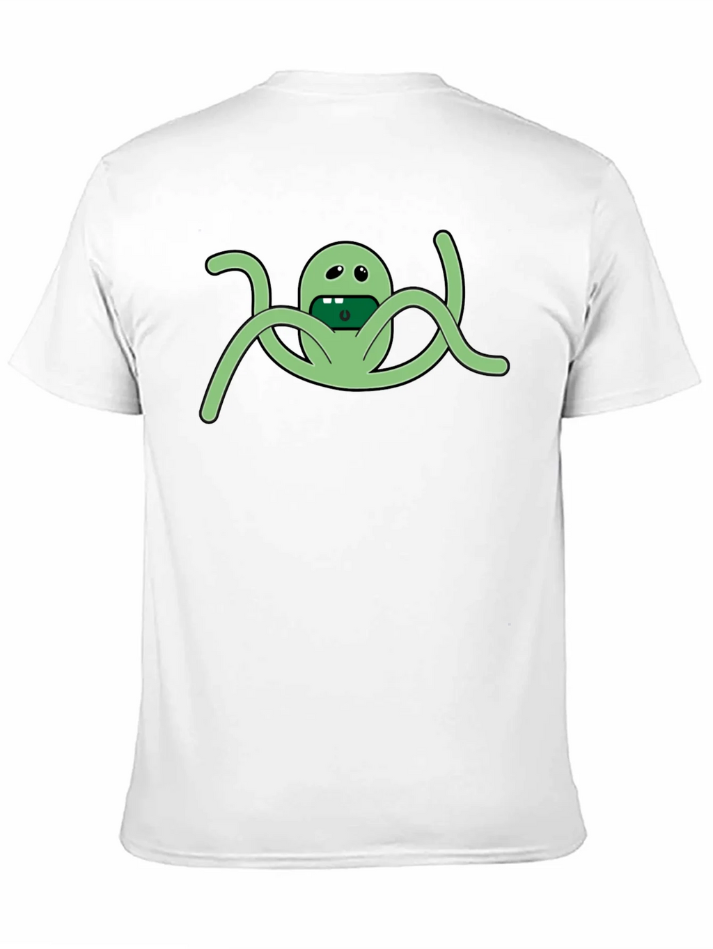 Mens Black Graphic Tee - Funny Green Alien Octopus Design product image 9