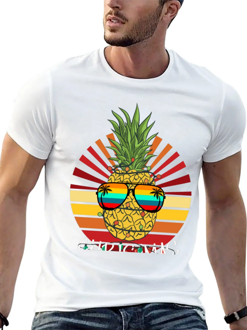 Festive Pineapple Christmas T-Shirt product image 12