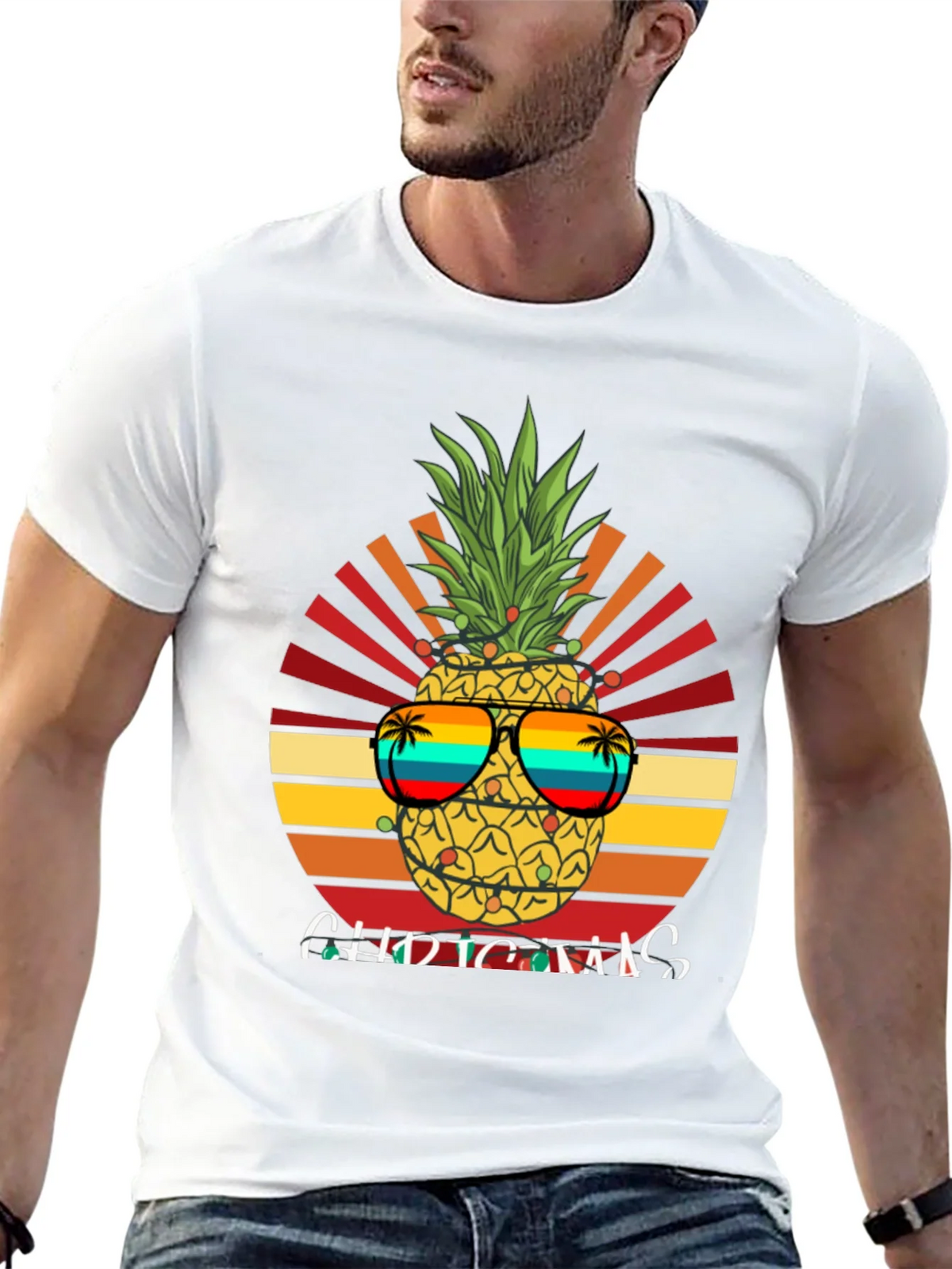 Festive Pineapple Christmas T-Shirt product image 12