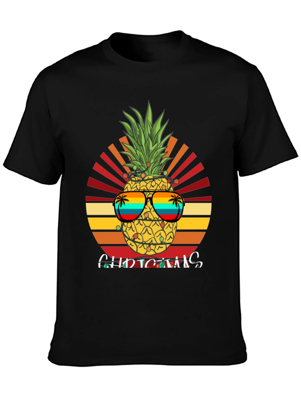 Festive Pineapple Christmas T-Shirt product image 3