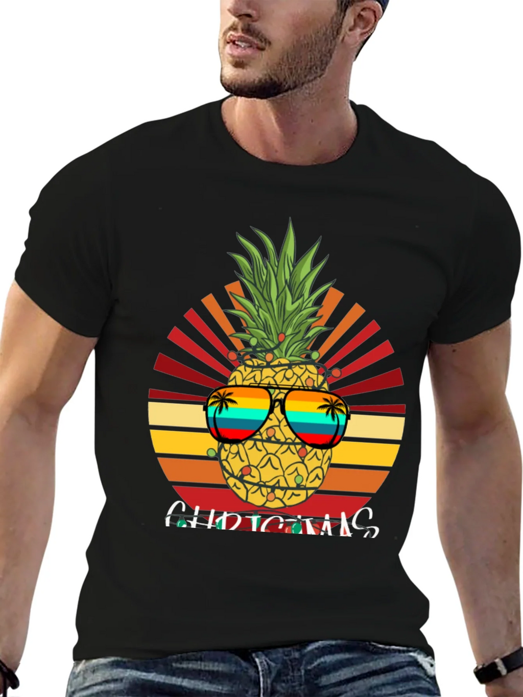 Festive Pineapple Christmas T-Shirt product image 6