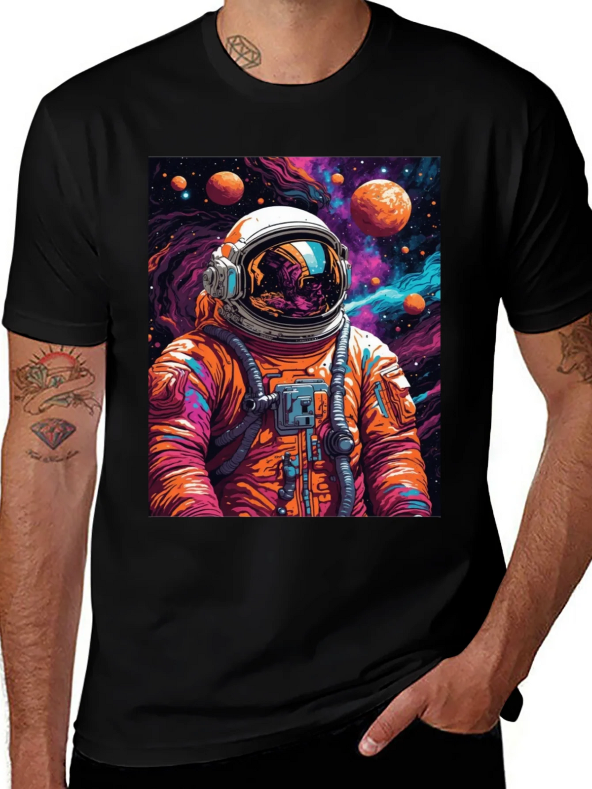 Astronaut Space Galaxy Graphic T-Shirt product image 1