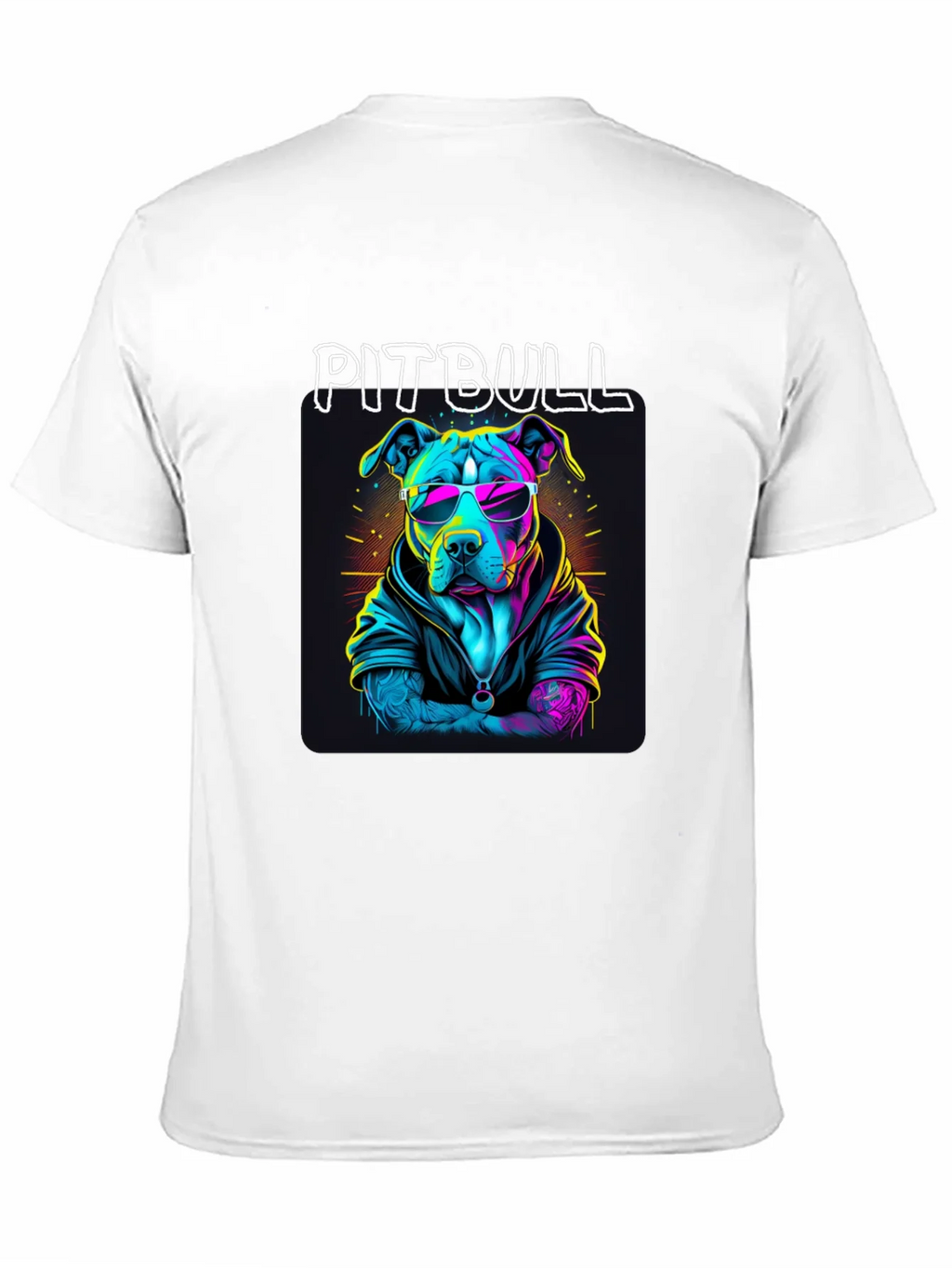 Cool Pitbull T-Shirt - Neon Style Dog Design product image 10