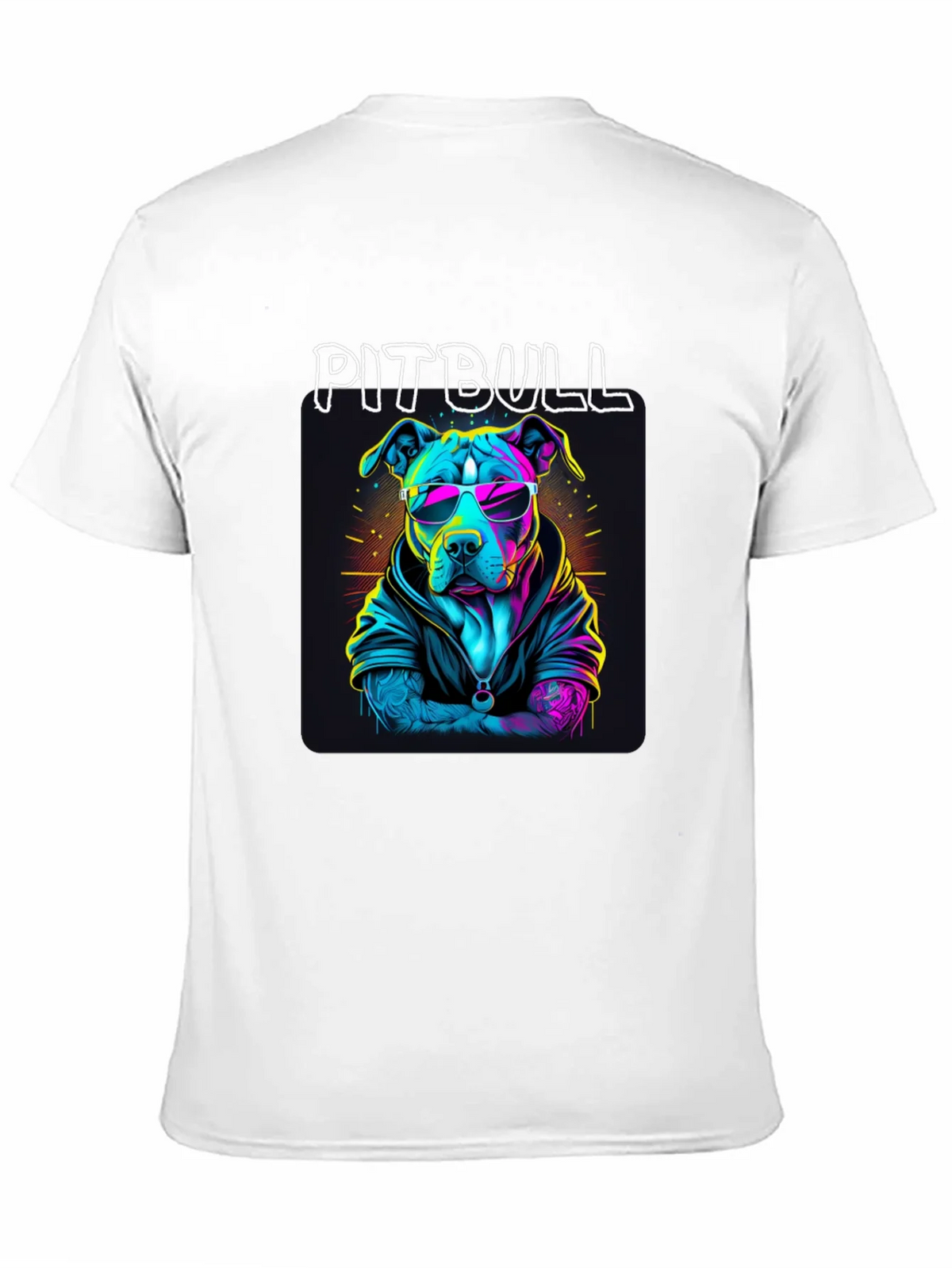 Cool Pitbull T-Shirt - Neon Style Dog Design product image 10
