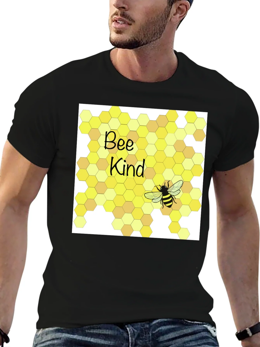 Bee Kind T-Shirt Honeycomb Graphic Tee product image 6