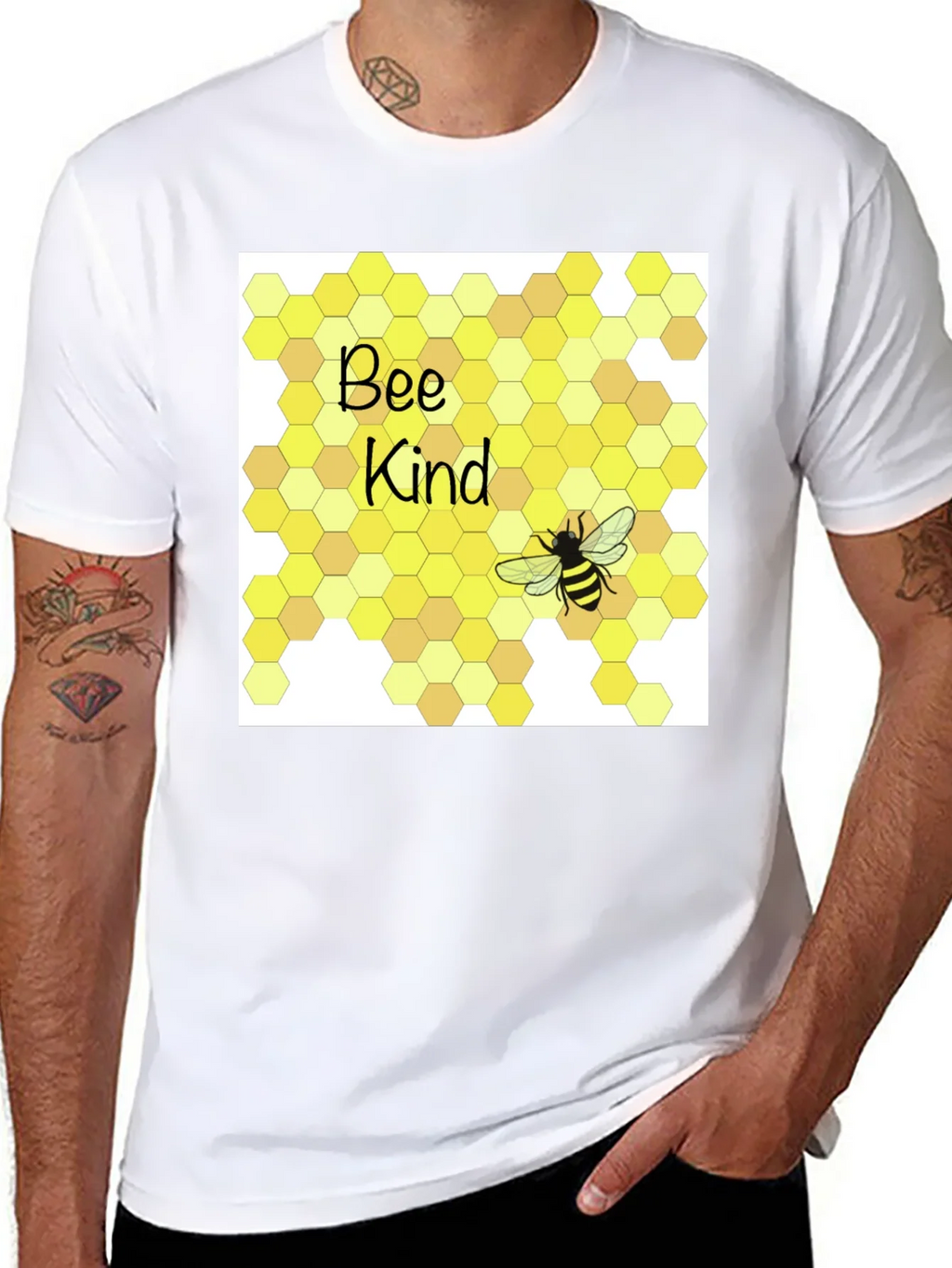 Bee Kind T-Shirt Honeycomb Graphic Tee product image 7