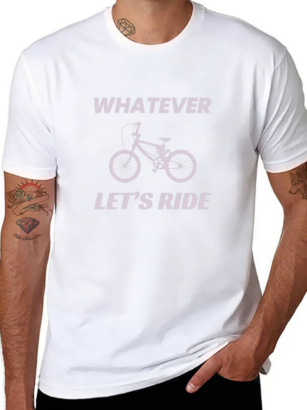 Whatever Lets Ride Black Graphic T-Shirt product image 7