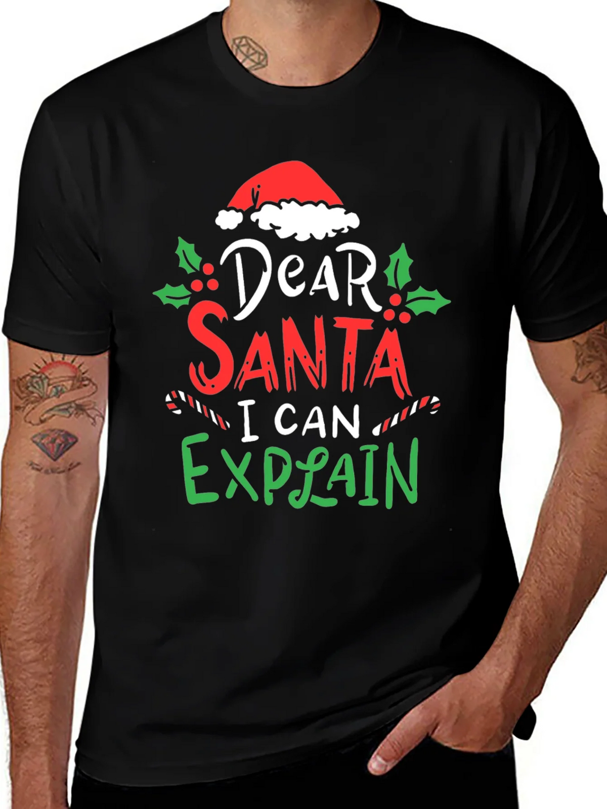 Dear Santa I Can Explain Christmas T-Shirt product image 1